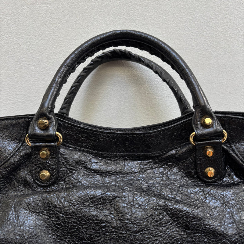 Balenciaga Velo Motocross Leather Handbag