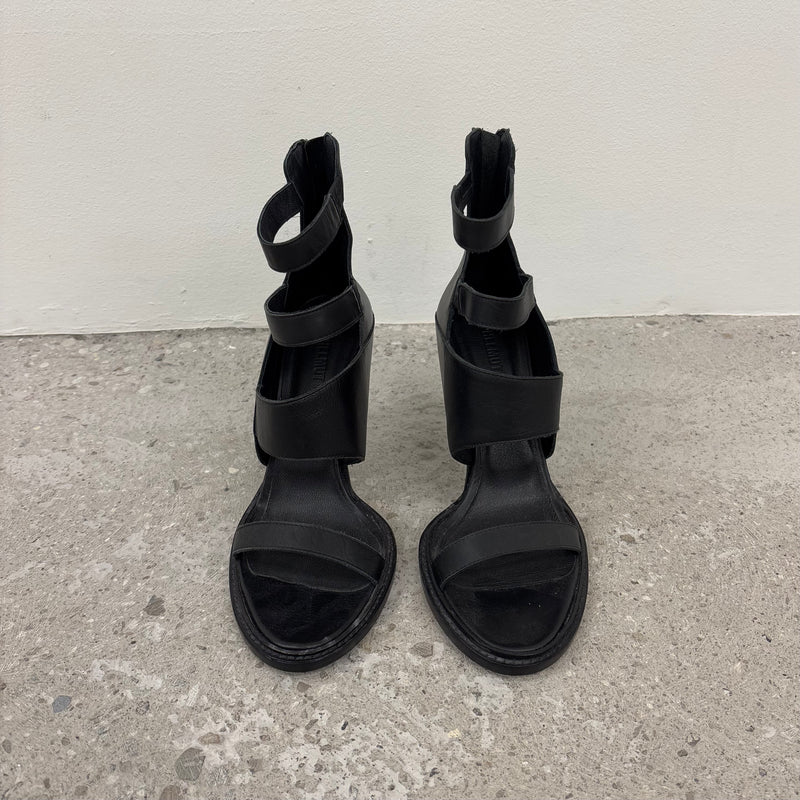 Helmut Lang Strap Leather Sandal Heels