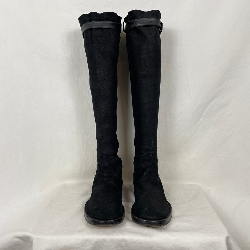 Ann Demeulemeester Suede Riding Boots