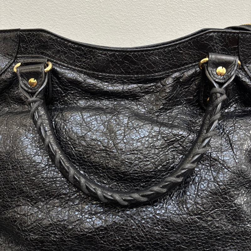 Balenciaga Velo Motocross Leather Handbag