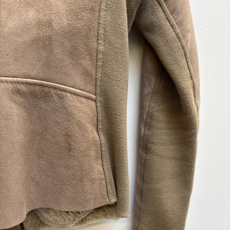 Damir Doma Suede & Fur Beige Moto Jacket