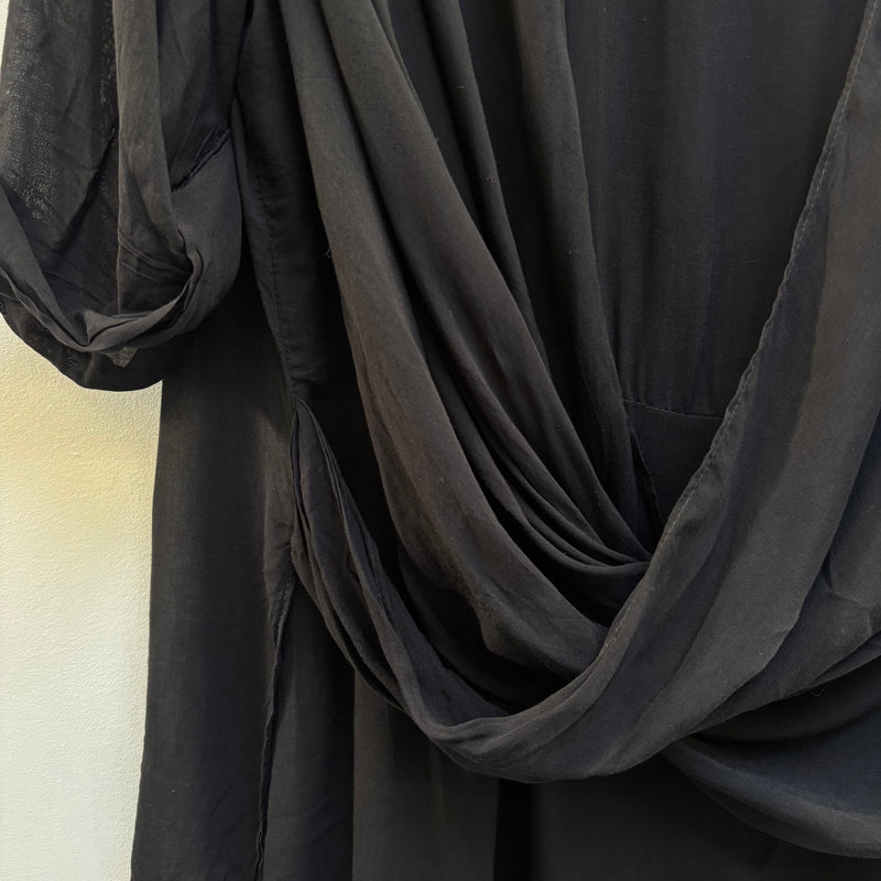 Helmut Lang Layered Sheer Draped Dress
