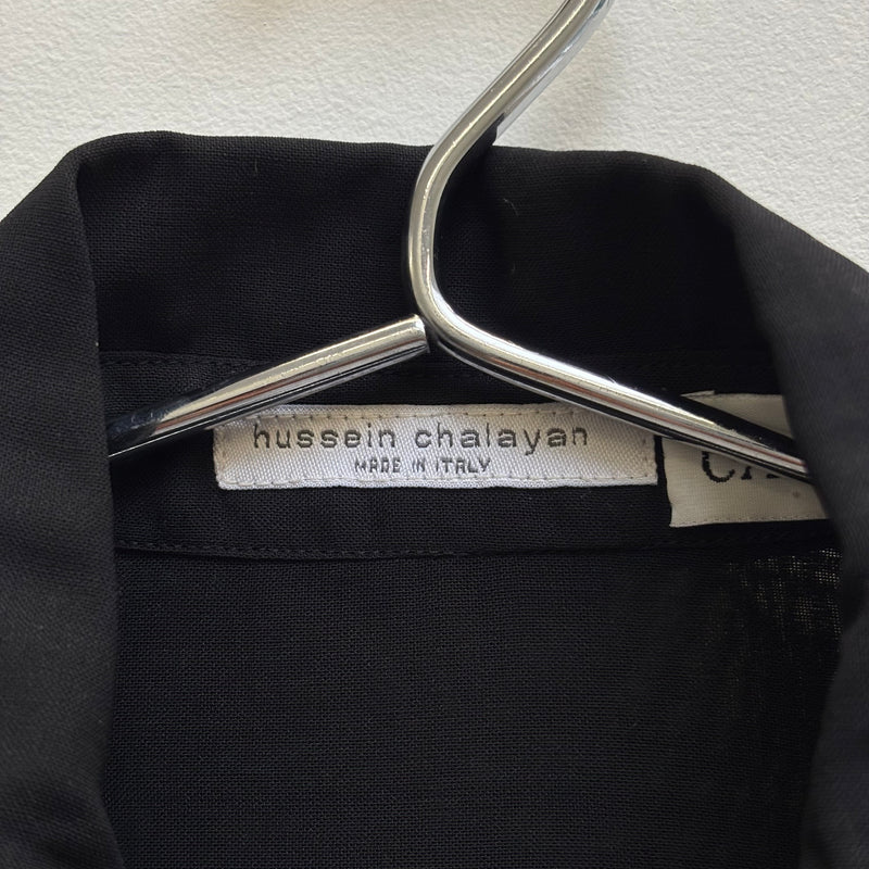 90s Hussein Chalayan Deconstructed Mesh Blouse
