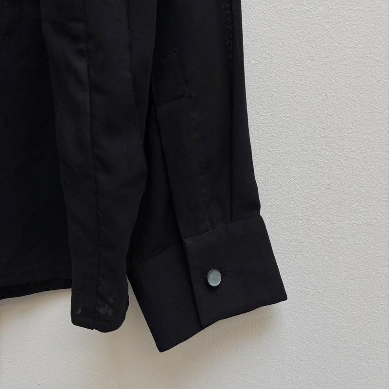 90s Hussein Chalayan Deconstructed Mesh Blouse