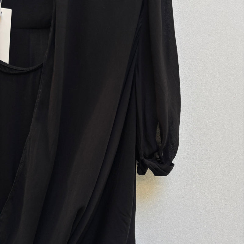 Helmut Lang Layered Sheer Draped Dress