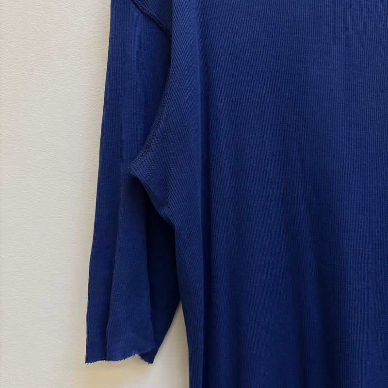 Boris Bidjan Saberi Nuclear Blue Micro Rib Tee
