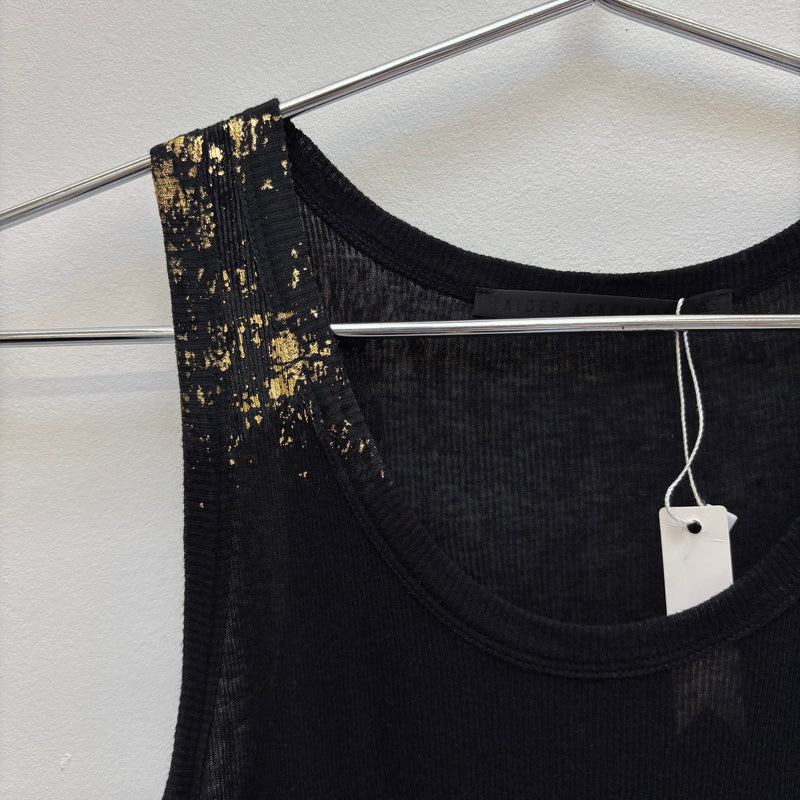 Haider Ackermann Gold Ribbed Tank Top