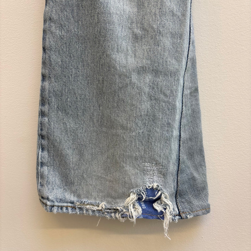 SS21 Yves Saint Laurent Bootleg Light Wash Jeans (altered)