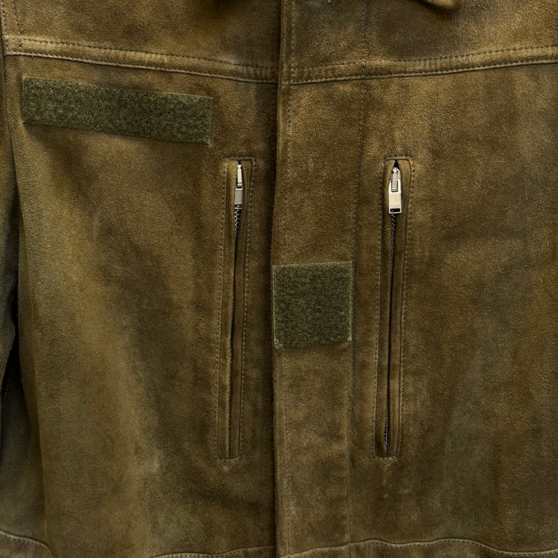 FW16 Yves Saint Laurent Suede Leather Military Jacket