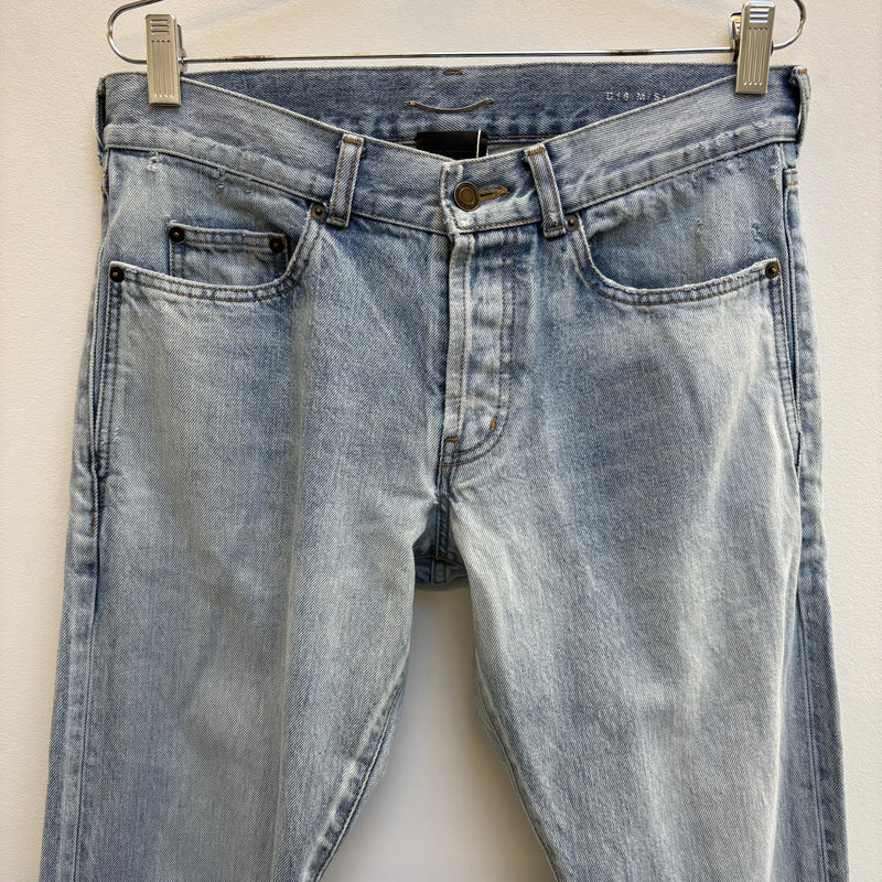 SS21 Yves Saint Laurent Bootleg Light Wash Jeans (altered)