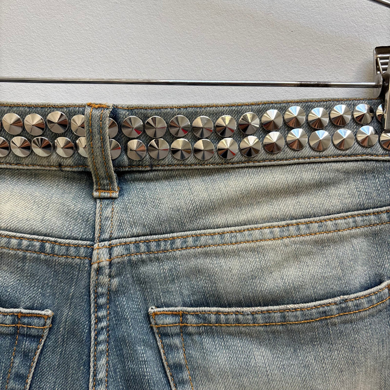 FW11 Balmain Studded Low Rise Skinny Jeans