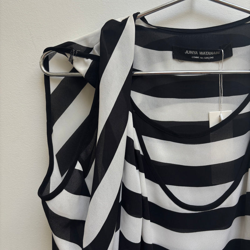 SS09 Junya Watanabe Striped Draped Top