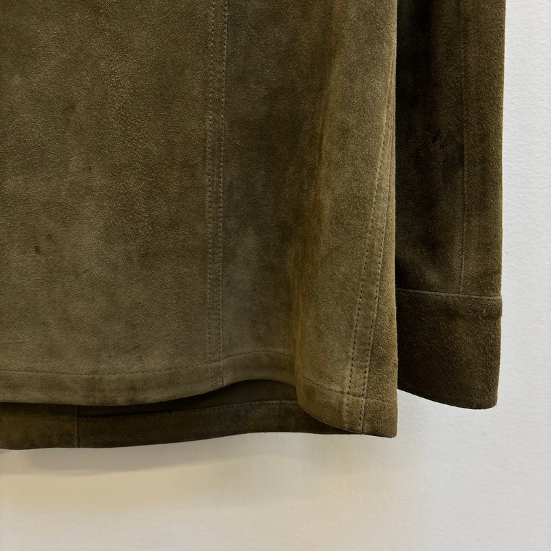 FW16 Yves Saint Laurent Suede Leather Military Jacket