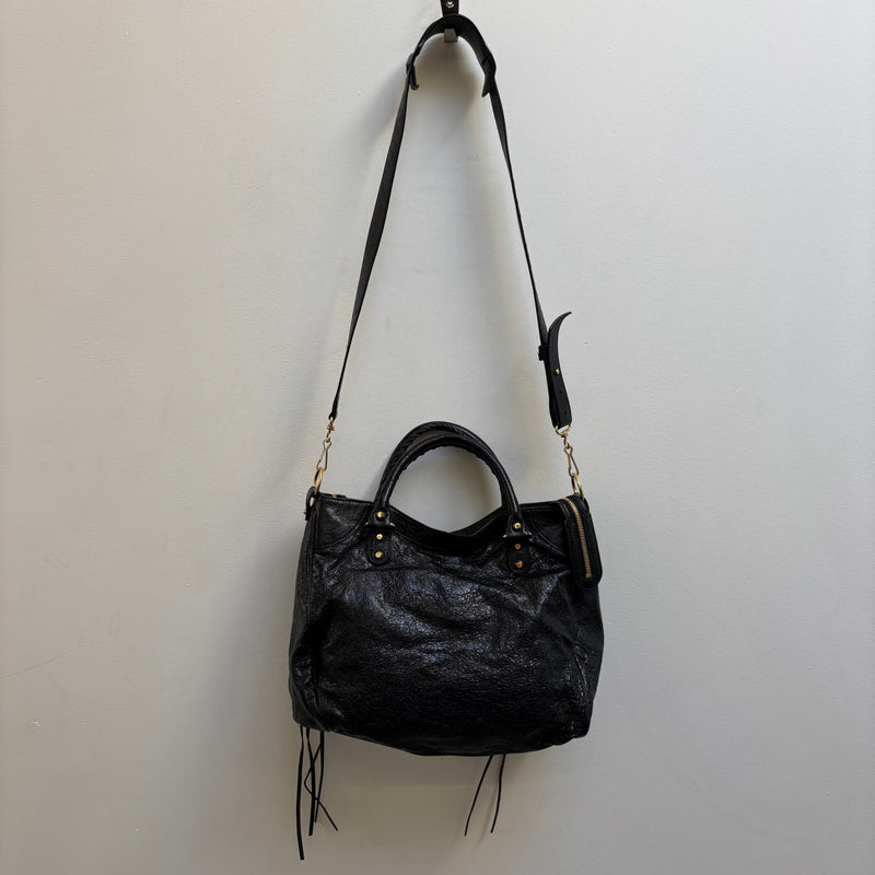 Balenciaga Velo Motocross Leather Handbag