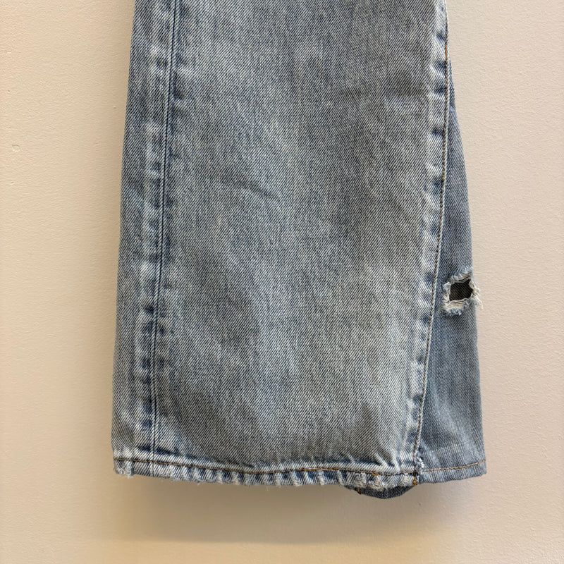 SS21 Yves Saint Laurent Bootleg Light Wash Jeans (altered)