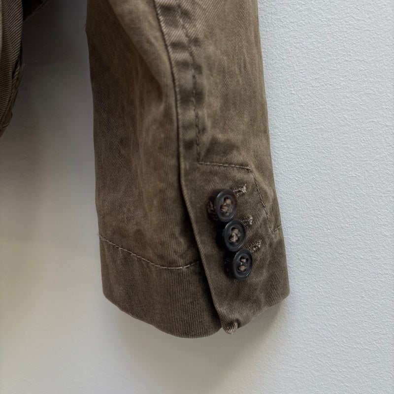 Dsquared2 Brown Waxed Pocketed Military Jacket