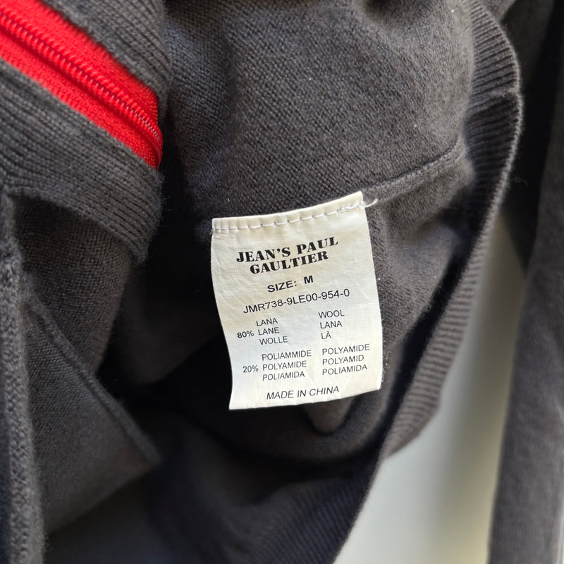 Jean Paul Gaultier Knit Zip Up Turtleneck Sweater