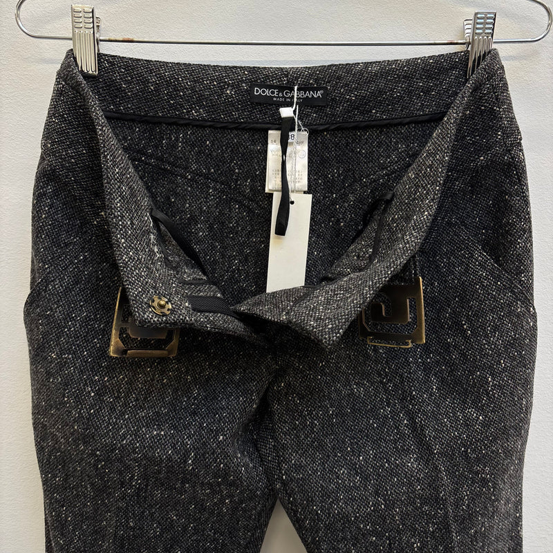 00s Dolce & Gabbana Low Rise Tweed Pants