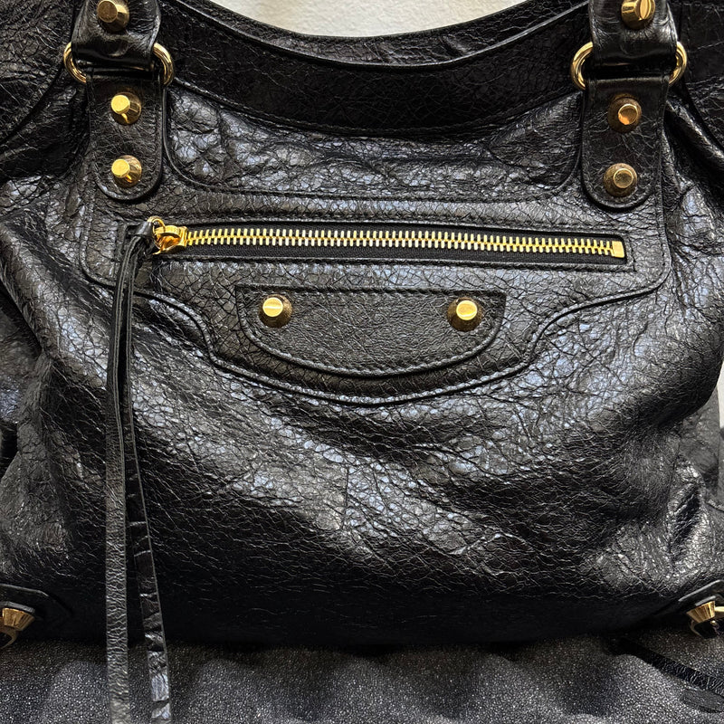 Balenciaga Velo Motocross Leather Handbag