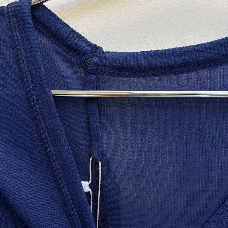 Boris Bidjan Saberi Nuclear Blue Micro Rib Tee