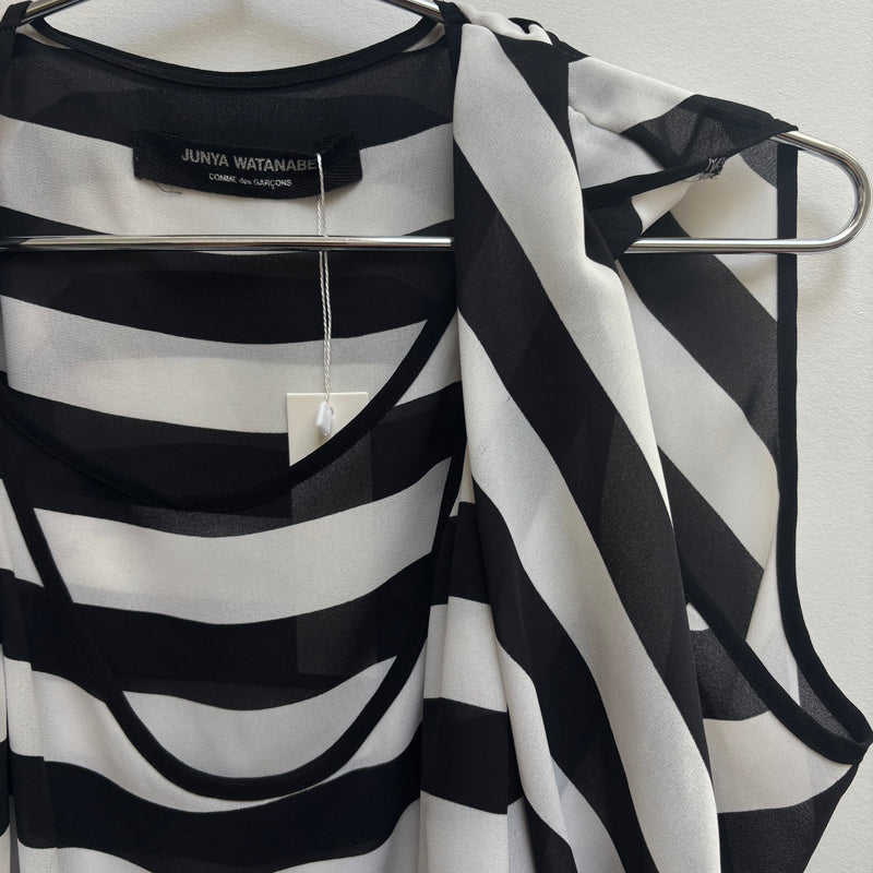SS09 Junya Watanabe Striped Draped Top