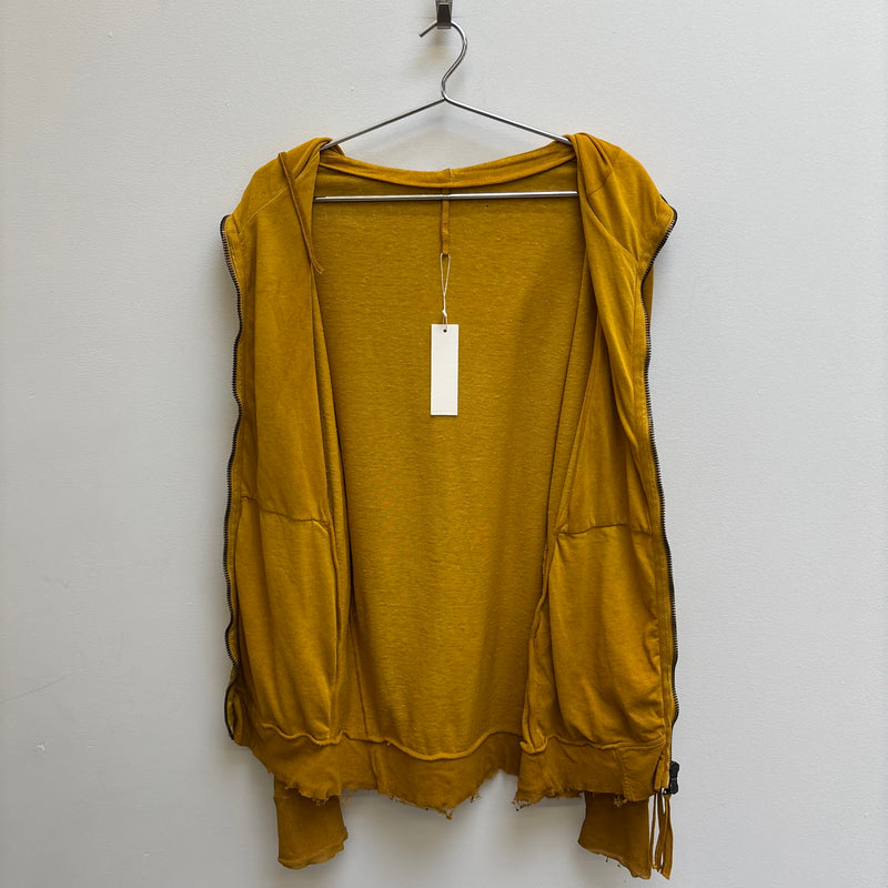 Boris Bidjan Saberi Mustard Zip Up Hoodie
