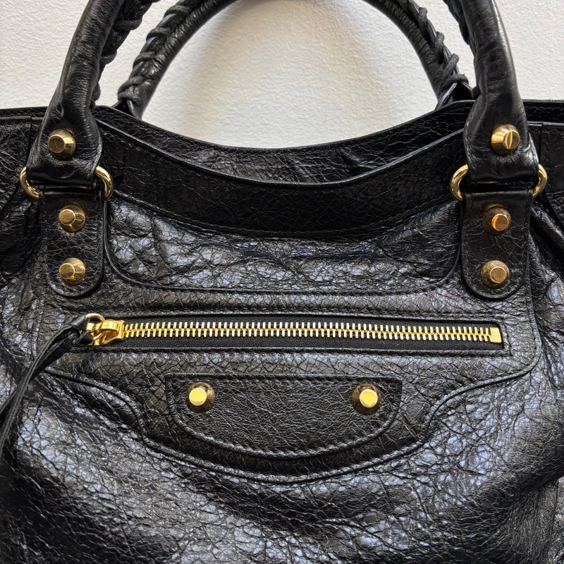 Balenciaga Velo Motocross Leather Handbag
