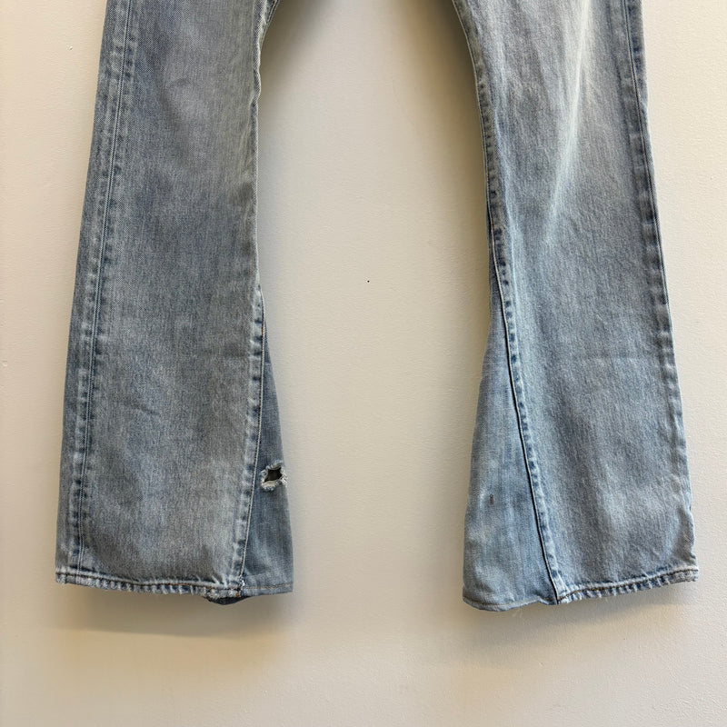 SS21 Yves Saint Laurent Bootleg Light Wash Jeans (altered)