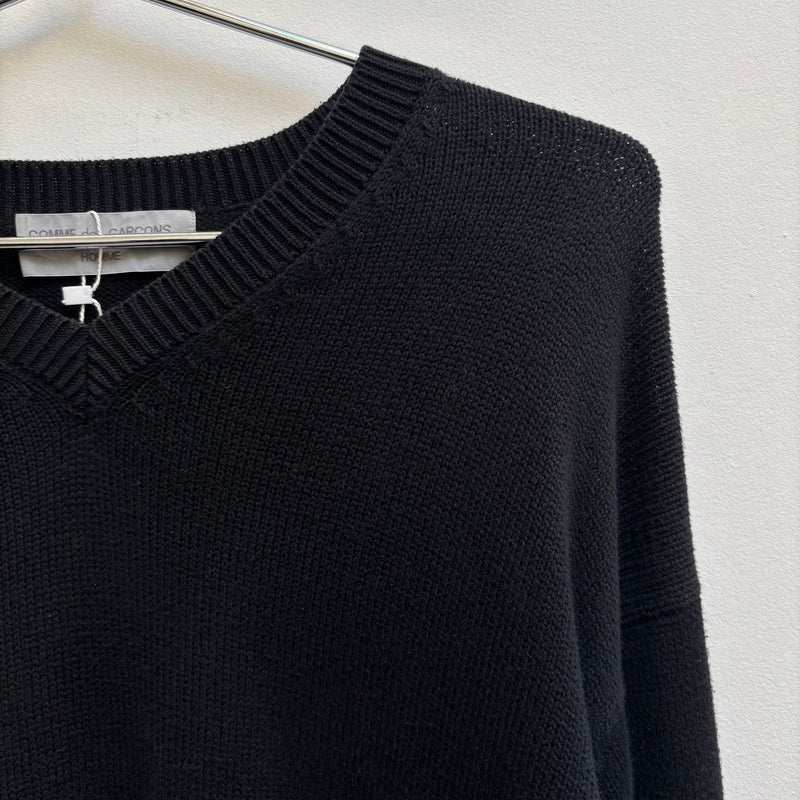Comme Des Garçons V Neck Knit Sweater