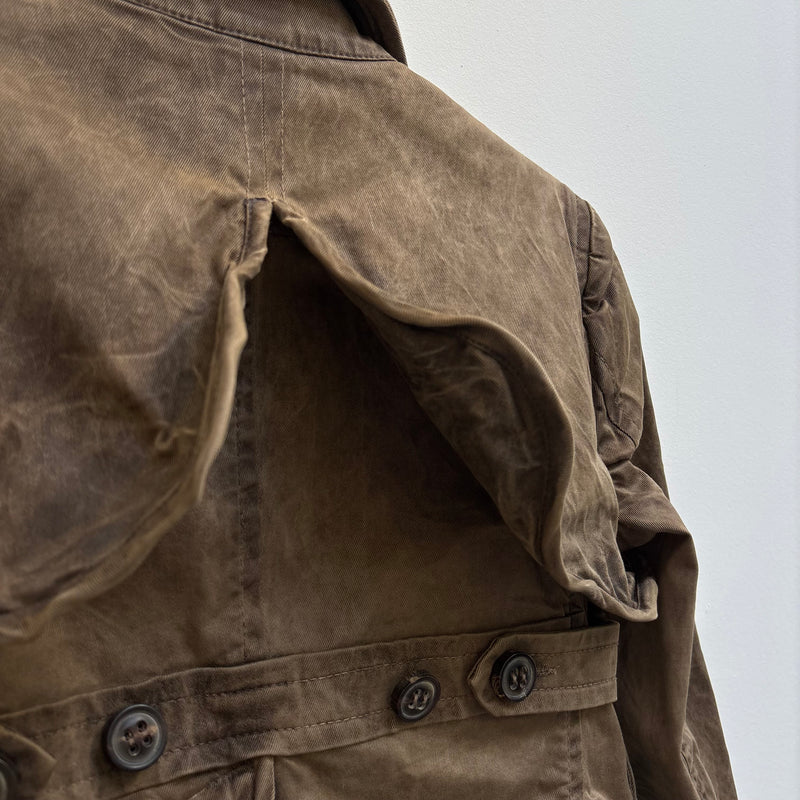 Dsquared2 Brown Waxed Pocketed Military Jacket