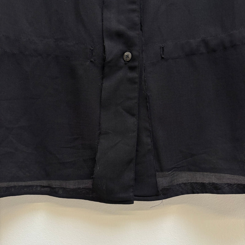 90s Hussein Chalayan Deconstructed Mesh Blouse