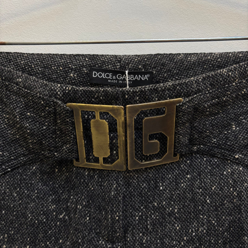00s Dolce & Gabbana Low Rise Tweed Pants