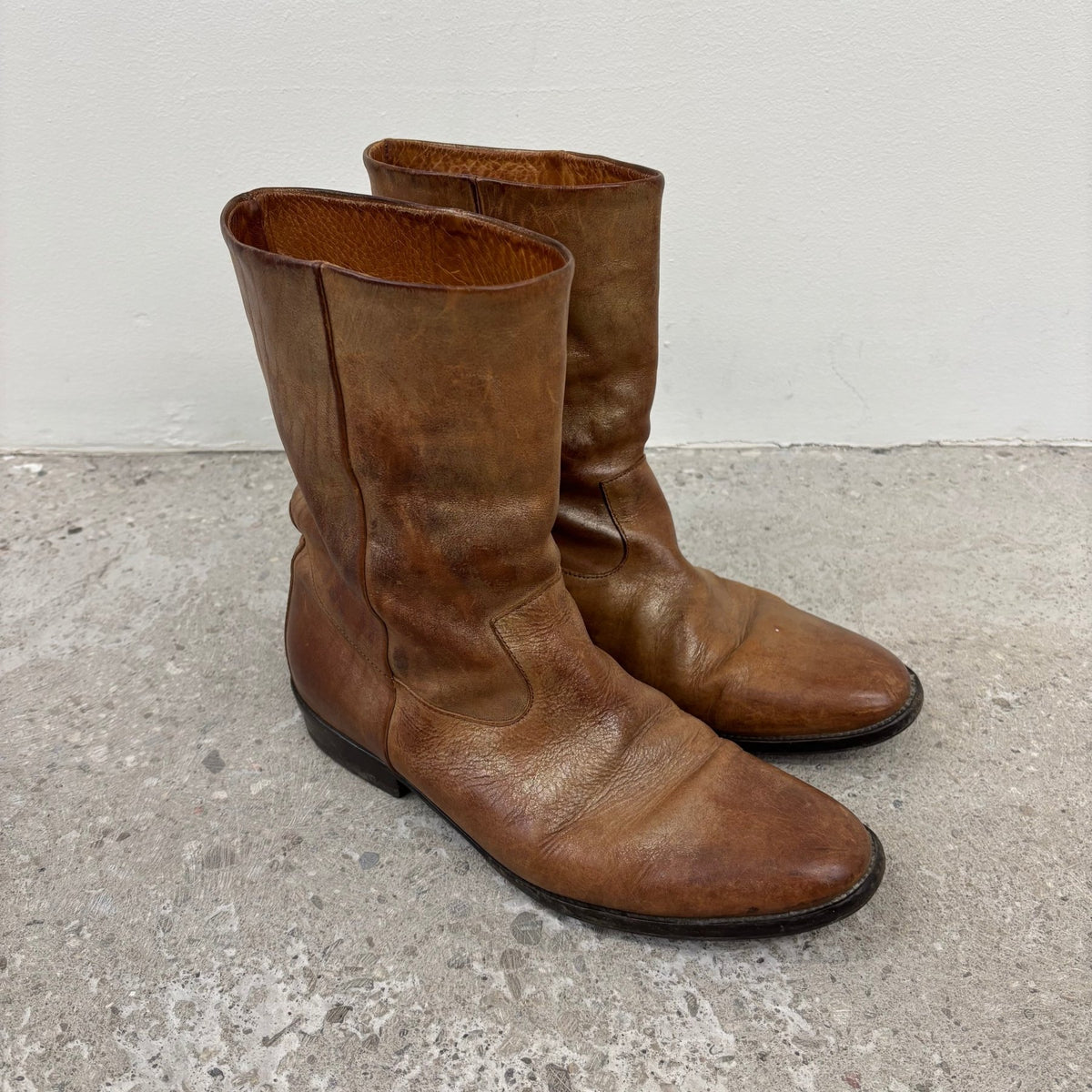 Maison Margiela 'Pecos' Brown Leather Boots – Boketto