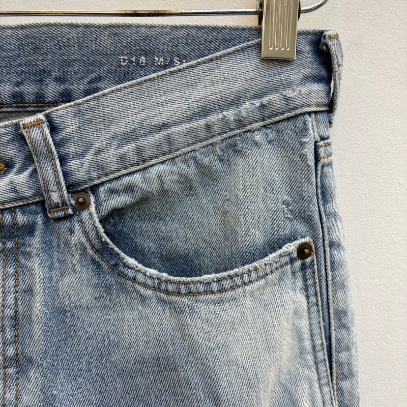SS21 Yves Saint Laurent Bootleg Light Wash Jeans (altered)