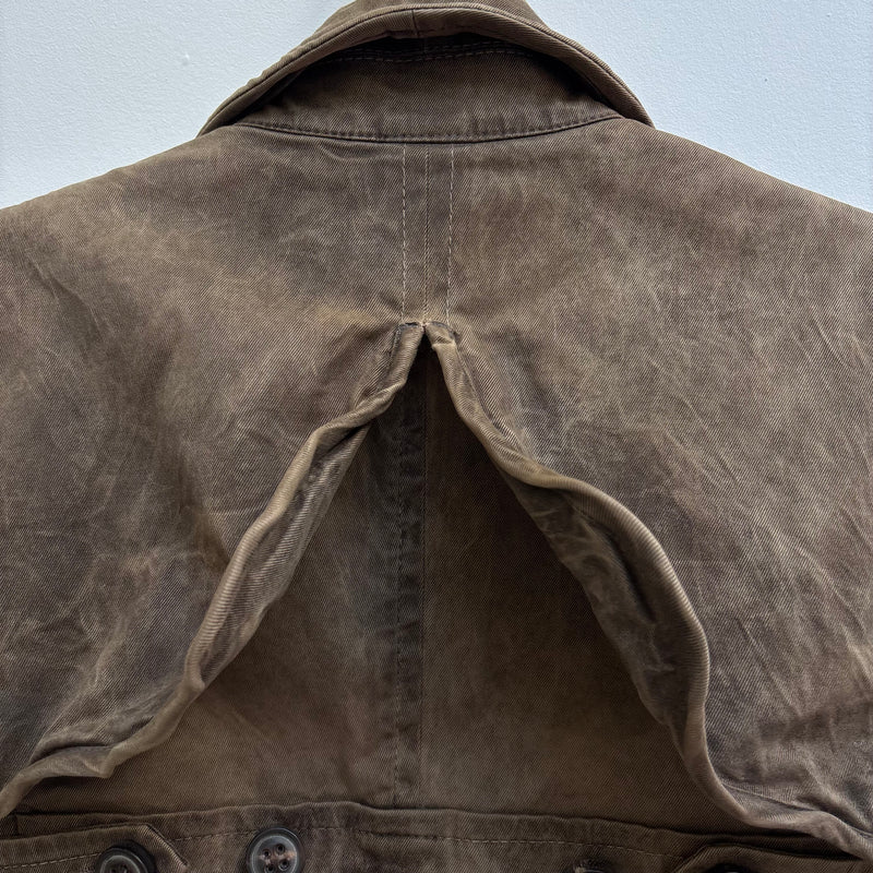 Dsquared2 Brown Waxed Pocketed Military Jacket