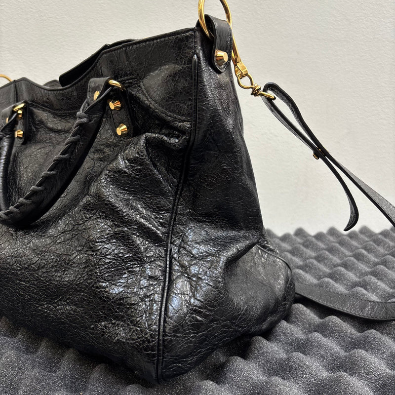 Balenciaga Velo Motocross Leather Handbag