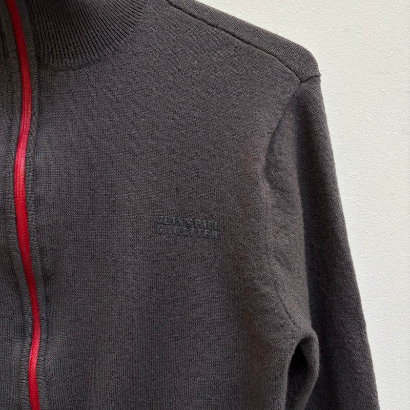 Jean Paul Gaultier Knit Zip Up Turtleneck Sweater
