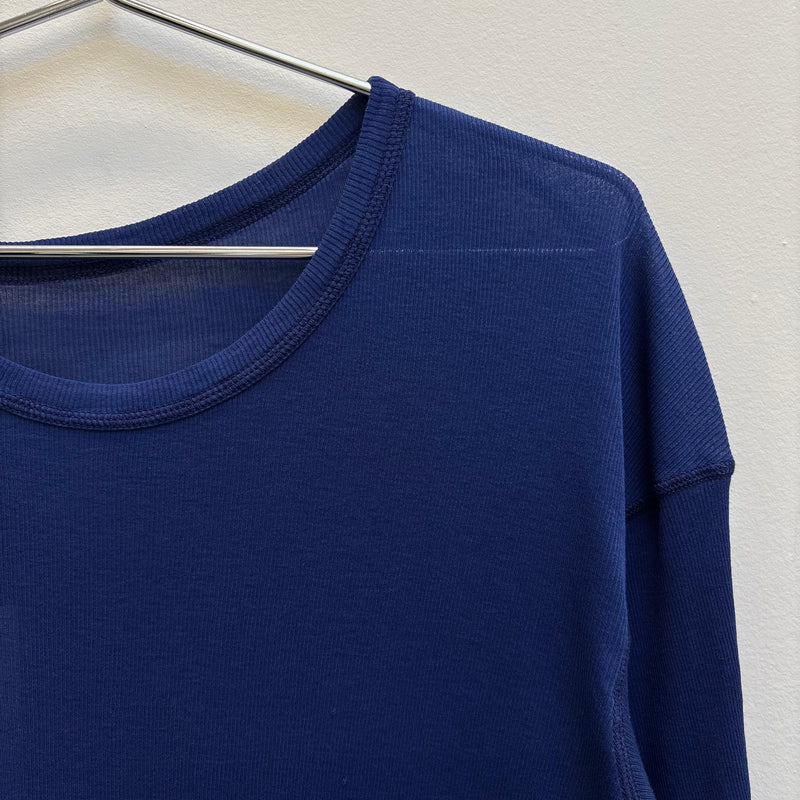 Boris Bidjan Saberi Nuclear Blue Micro Rib Tee