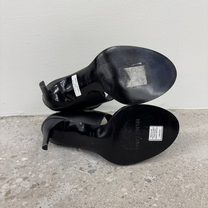 Helmut Lang Strap Leather Sandal Heels