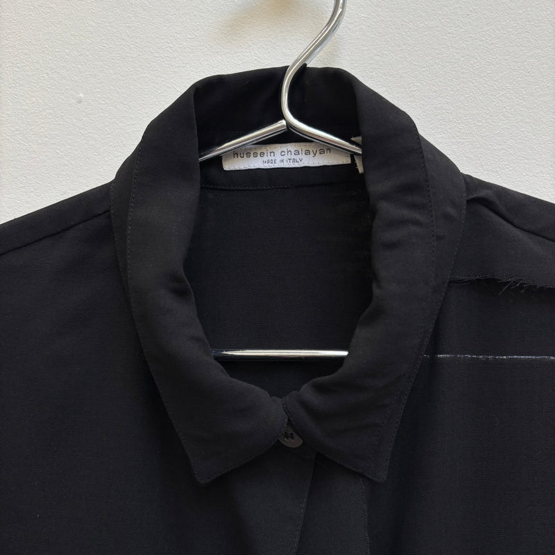 90s Hussein Chalayan Deconstructed Mesh Blouse