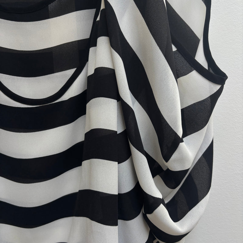 SS09 Junya Watanabe Striped Draped Top