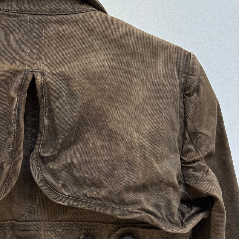 Dsquared2 Brown Waxed Pocketed Military Jacket
