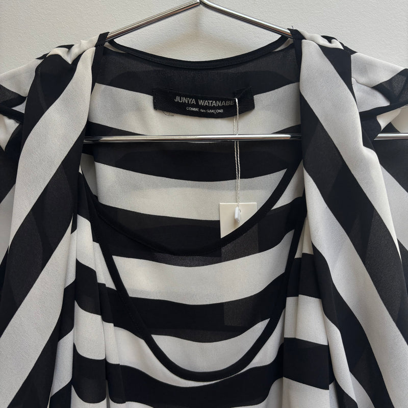 SS09 Junya Watanabe Striped Draped Top
