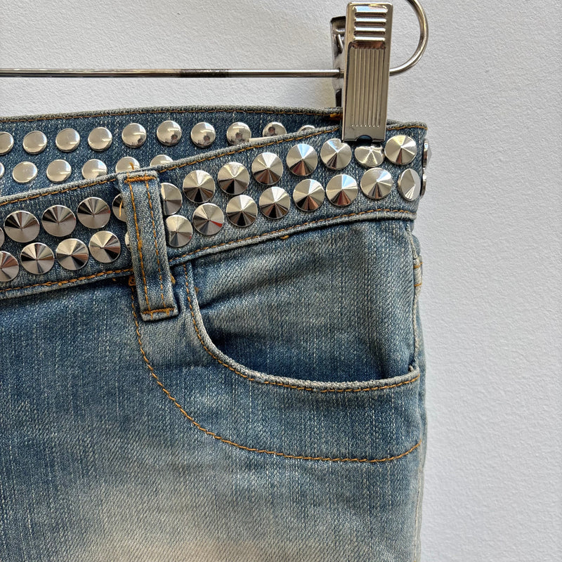 FW11 Balmain Studded Low Rise Skinny Jeans