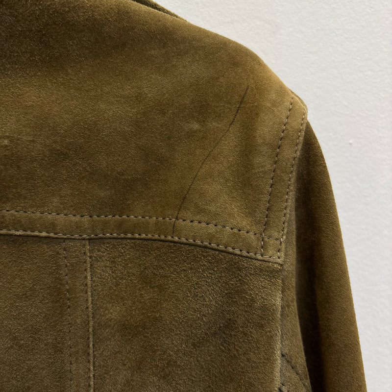 FW16 Yves Saint Laurent Suede Leather Military Jacket