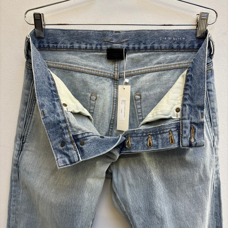 SS21 Yves Saint Laurent Bootleg Light Wash Jeans (altered)