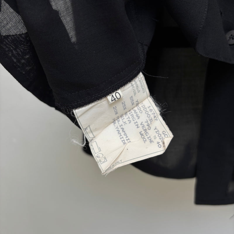 90s Hussein Chalayan Deconstructed Mesh Blouse