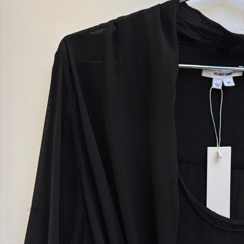 Helmut Lang Layered Sheer Draped Dress