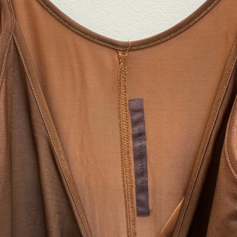 Rick Owens Lilies Dark Tangerine Long Tank Dress