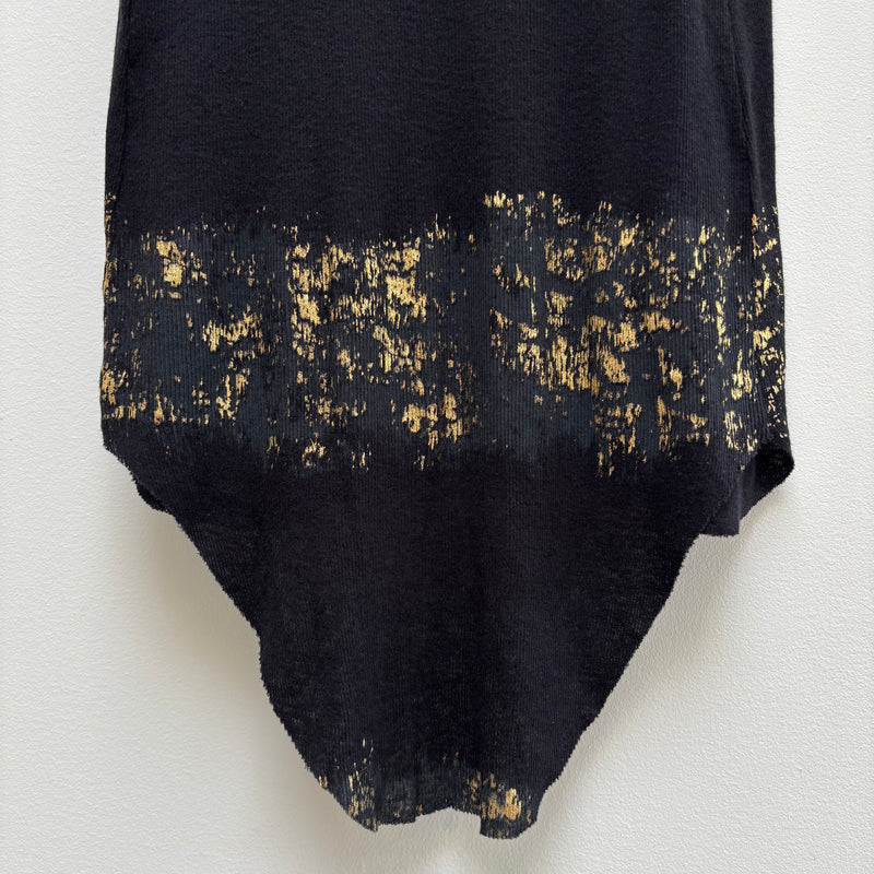 Haider Ackermann Gold Ribbed Tank Top